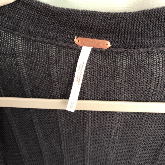 Free People Black Knit Duster - Picture 6 of 6